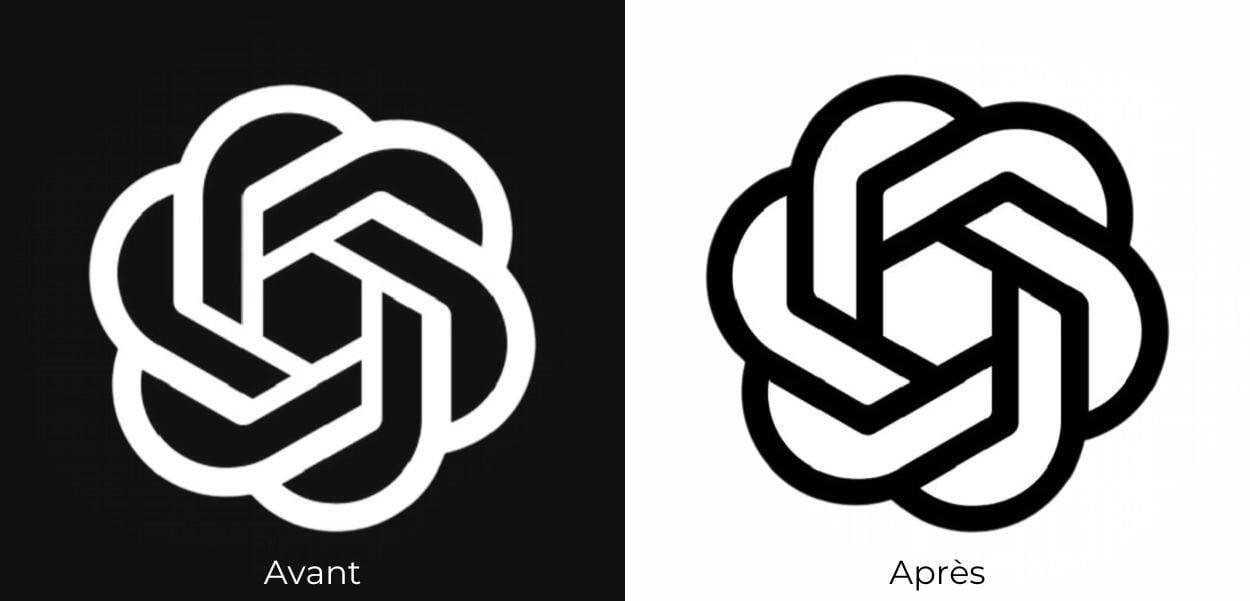 nouveau logo OpenAI Avant et après